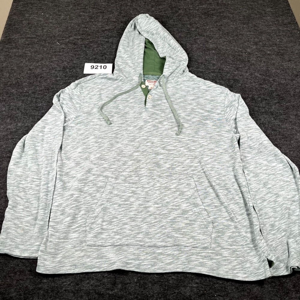 Mossimo Supply Co Hoodie Mens XL Heather Gray Cotton Hooded FLAWED‎